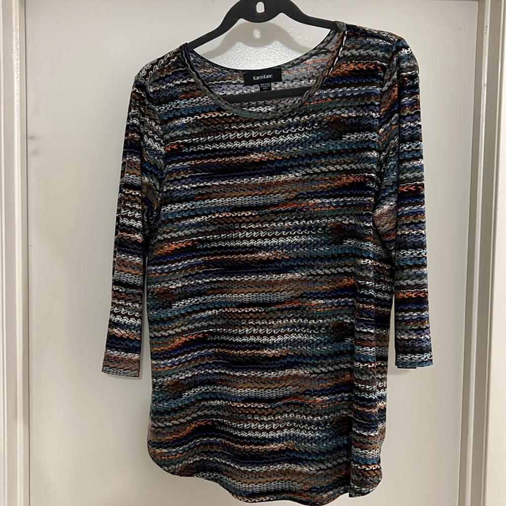 Karen Kane Vibrant Striped Knit Top